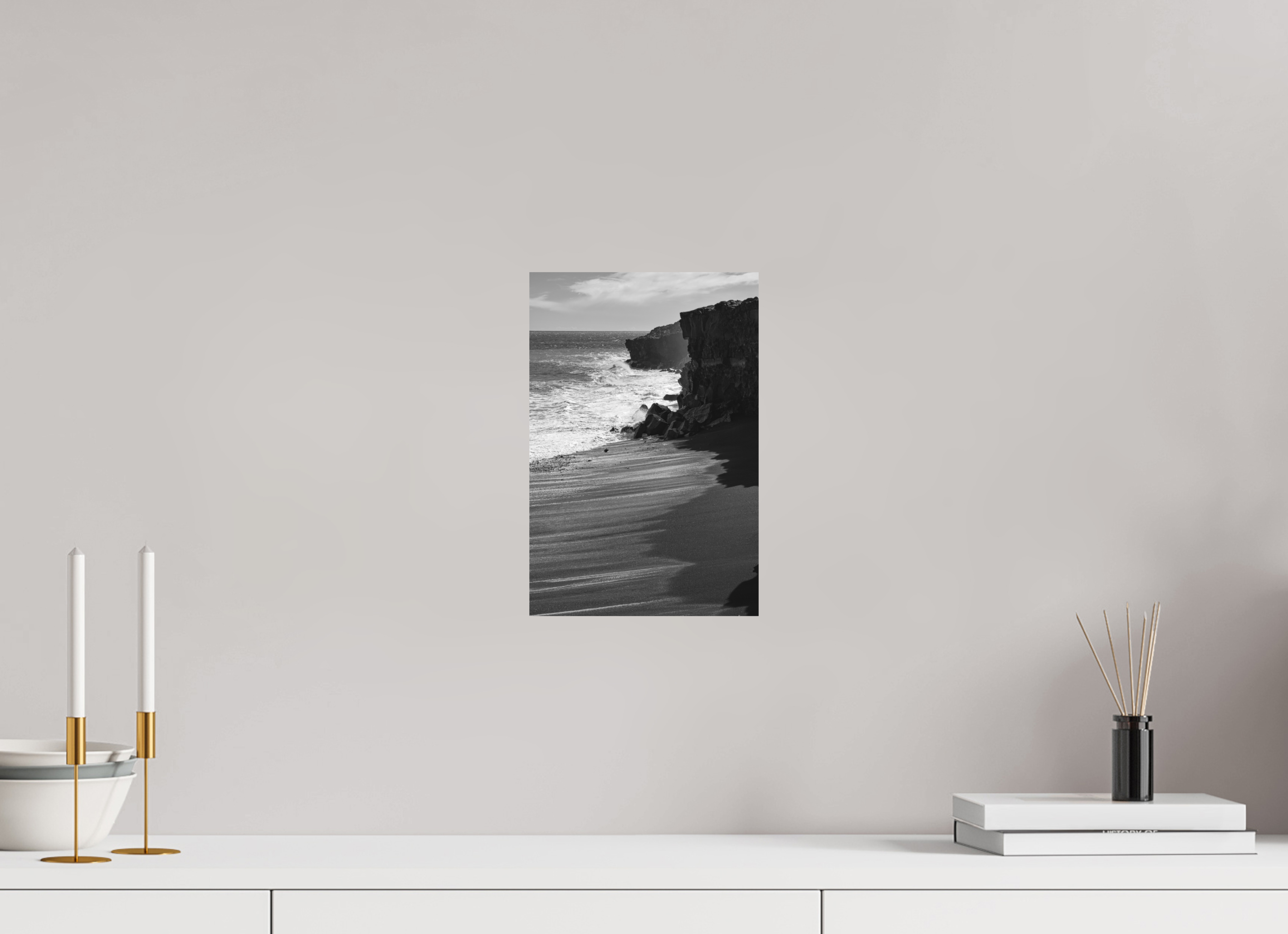 20 x 30 cm, Print on Aluminum Dibond Hawaii B/W